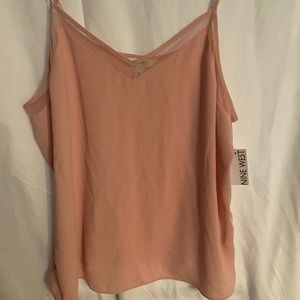 Peach colored sheer cami